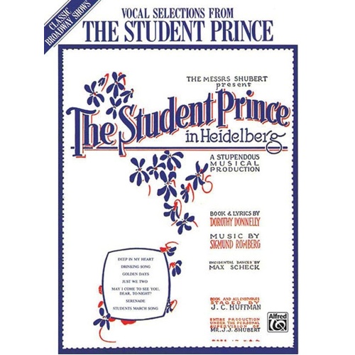 The Student Prince Vocal Selections PVG by Alfred Music