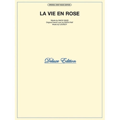 La Vie En Rose Piano/Vocal Arrangement Songbook