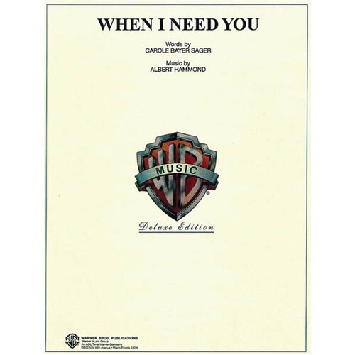 When I Need You S/S PVG (Sheet Music)