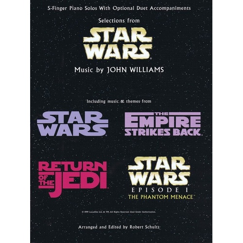 Star Wars Selections Piano Solos - Five Finger Piano Songbook by Alfred Music, 24 Pages