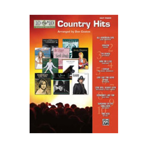 10 for 10 Country Hits Easy Piano Arrangements by Dan Coates
