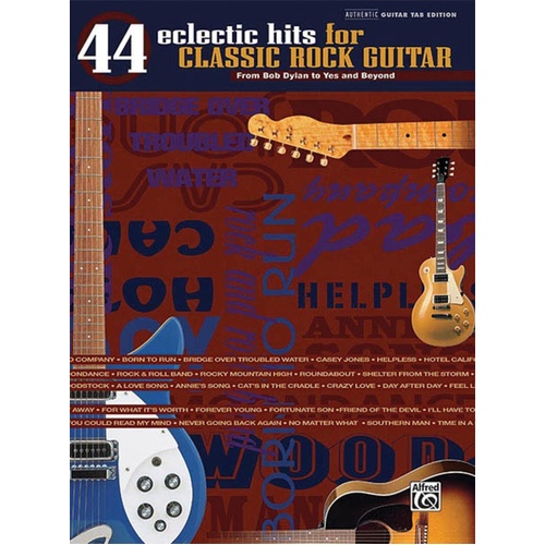 44 Eclectic Hits For Classic Rock Guitar TAB (Softcover Book)