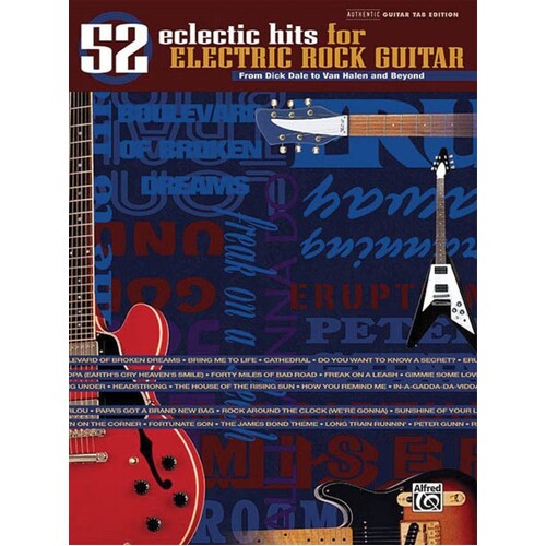 52 Eclectic Hits For Electric Rock Guitar TAB (Softcover Book)