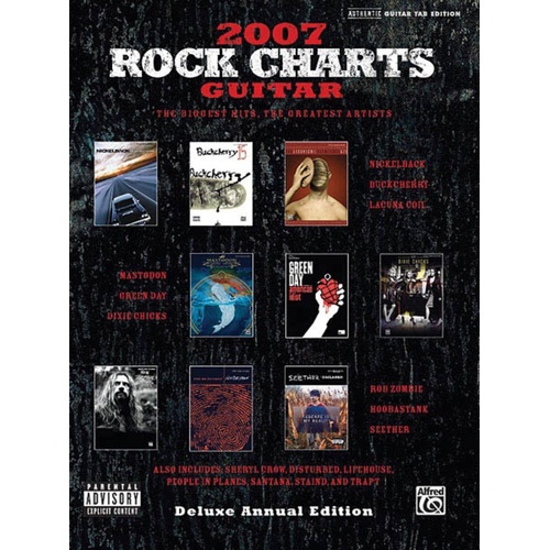 Rock Charts Guitar 2007 Guitar TAB (Softcover Book)