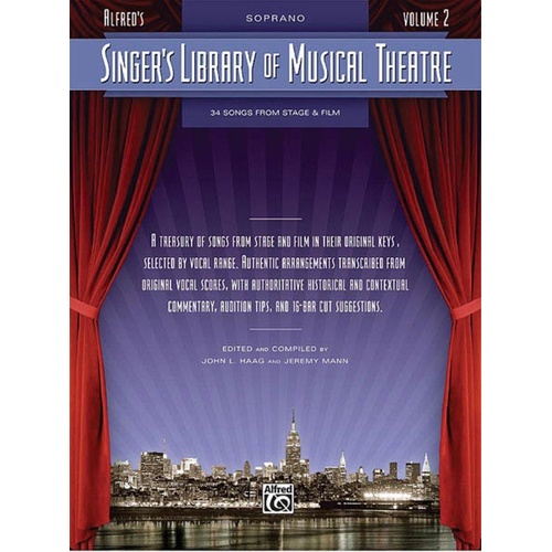 Singer's Library of Musical Theatre Volume 2 for Soprano - Piano & Vocal, 196 Pages, Hal Leonard