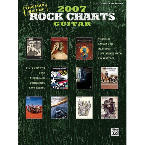 Rock Charts Guitar 2007 Hits So Far Guitar TAB (Softcover Book)