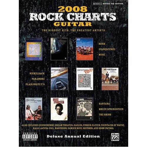 Rock Charts Guitar 2008 Guitar TAB 