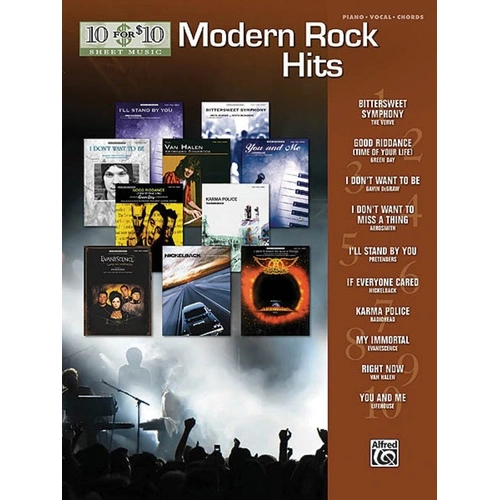 10 for 10 Modern Rock Hits Piano Vocal Guitar Songbook
