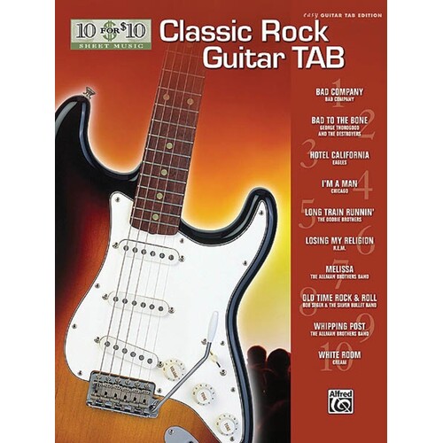 10 For 10 Classic Rock Guitar TAB (Softcover Book)