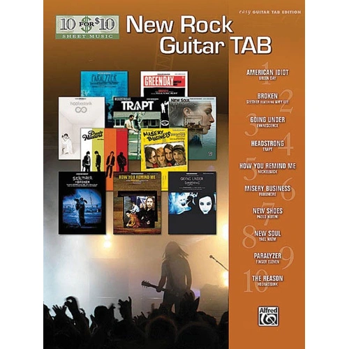 10 for 10 New Rock Guitar TAB Songbook