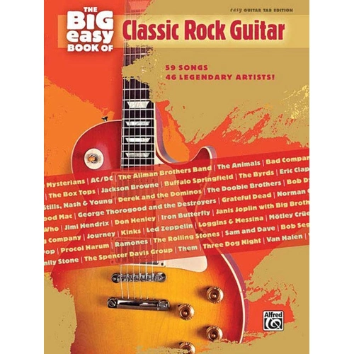 Big Easy Book of Classic Rock Guitar Tab - 59 Songs for Novice & Intermediate Guitarists, Easy Guitar Format, 256 Pages, Hal Leonard
