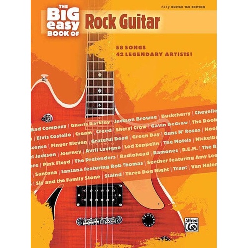 Big Easy Book of Rock Guitar Tab by Hal Leonard - 256 Pages, Easy Guitar, Featuring 58 Rock Songs for Novice and Intermediate Guitarists