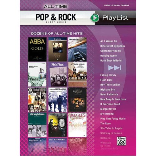 All Time Pop Rock Hits Sheet Music Playlist PVG (Softcover Book)