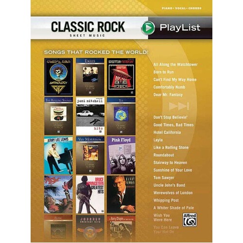 Classic Rock Sheet Music Playlist PVG (Softcover Book)
