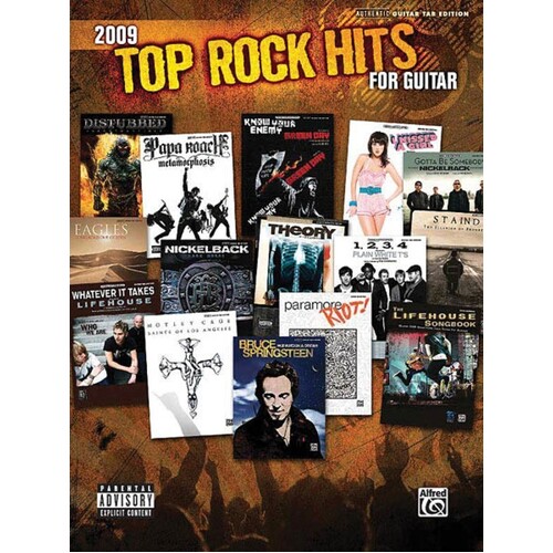 2009 Top Rock Hits For Guitar TAB (Softcover Book)