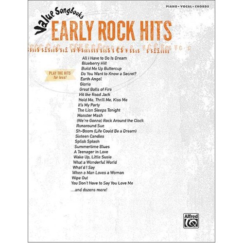 Value Songbooks Early Rock Hits PVG (Softcover Book)