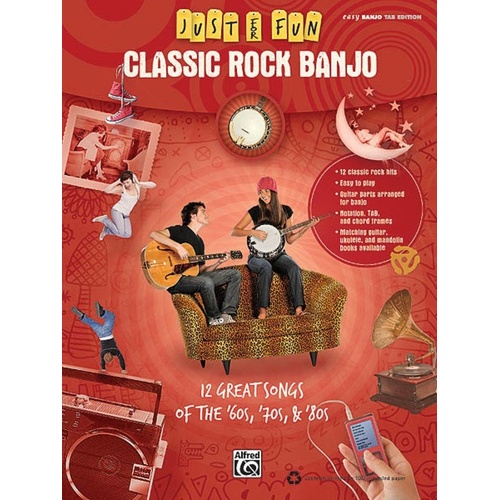 Just for Fun Classic Rock Banjo - 64 Pages, Hal Leonard