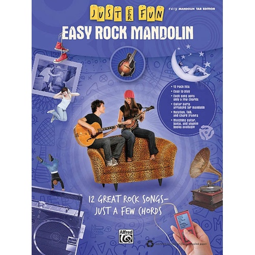 Just For Fun Easy Rock Mandolin (Softcover Book)