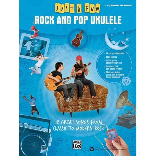 Just for Fun Rock & Pop Ukulele by Hal Leonard, 64 Pages, Melody Line, Lyrics & Chords, Series: Just for Fun