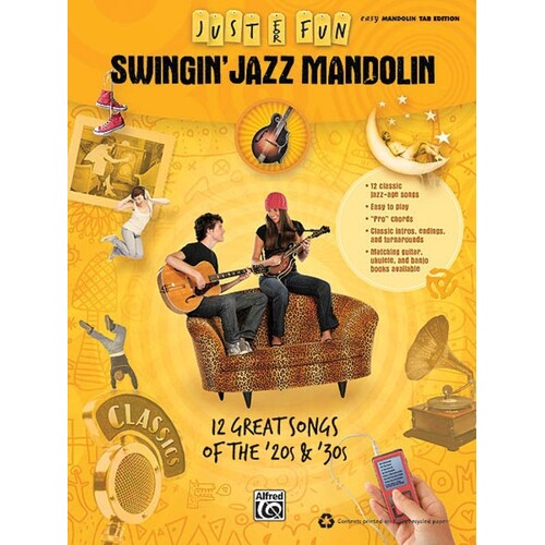 Just For Fun Swingin Jazz Mandolin (Softcover Book)