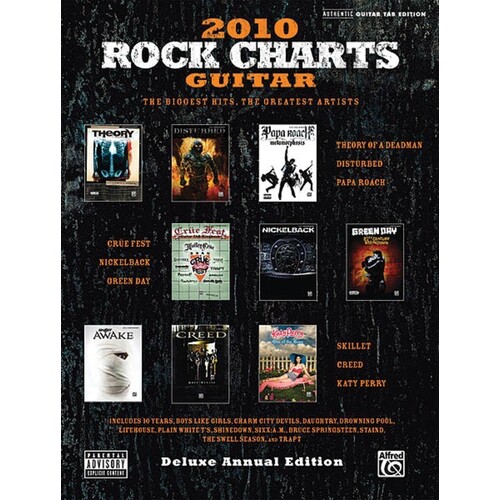 Rock Charts Guitar 2010 Guitar TAB (Softcover Book)