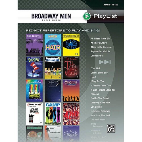 Broadway Men Sheet Music Playlist PVG (Softcover Book)