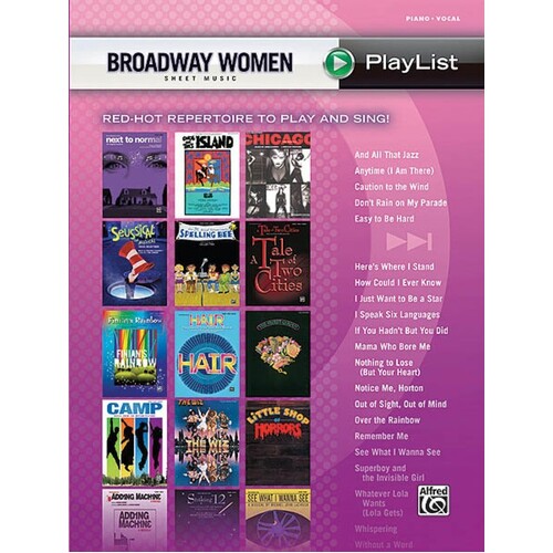Broadway Women Sheet Music Playlist PVG (Softcover Book)
