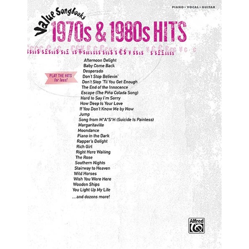 Value Songbooks 1970S and 1980s Hits PVG (Softcover Book)