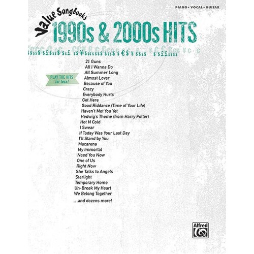 Value Songbooks 1990s and 2000S PVG (Softcover Book)
