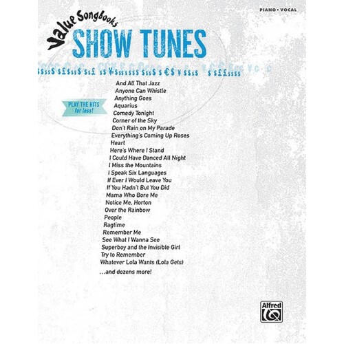 Value Songbooks Show Tunes PVG (Softcover Book)