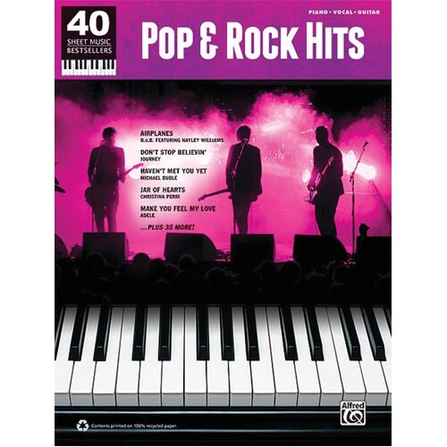 Pop and Rock Hits 40 Sheet Music Bestsellers PVG (Softcover Book)