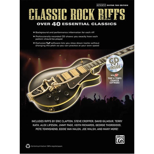 Classic Rock Riffs Book/CD (Softcover Book)