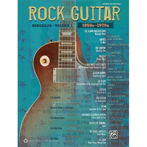 Rock Guitar Songbook V1 (1950s - 1970S) Guitar TAB (Softcover Book)