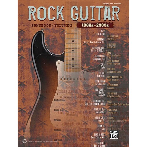 Rock Guitar Songbook V2 (1980s - 2000S) Guitar TAB (Softcover Book)