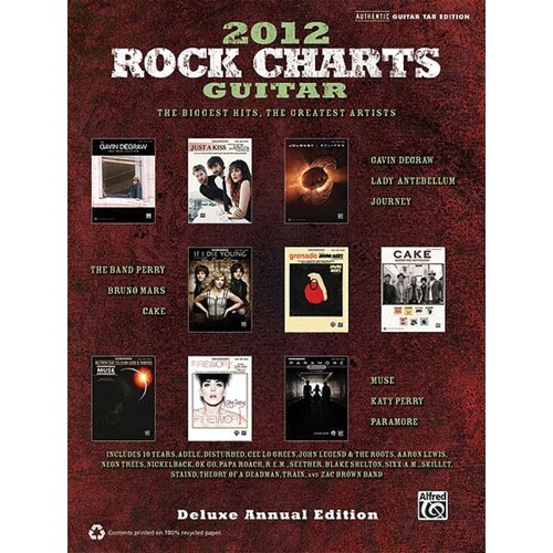 Rock Charts Guitar 2012 Guitar TAB (Softcover Book)