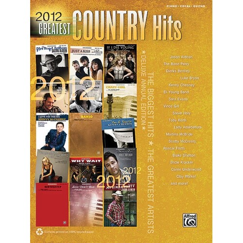 2012 Greatest Country Hits PVG (Softcover Book)