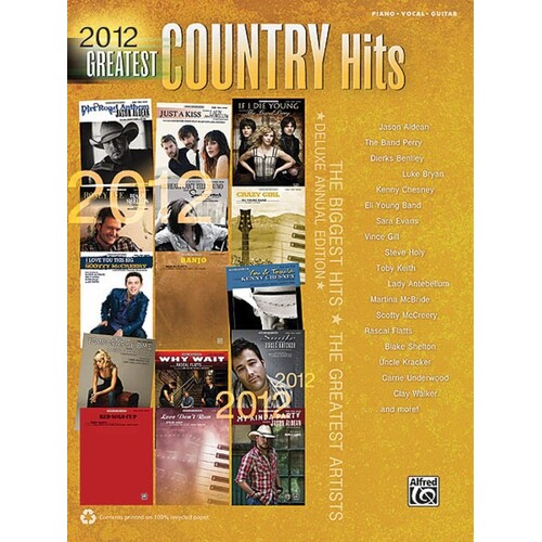 2012 Greatest Country Hits PVG (Softcover Book)