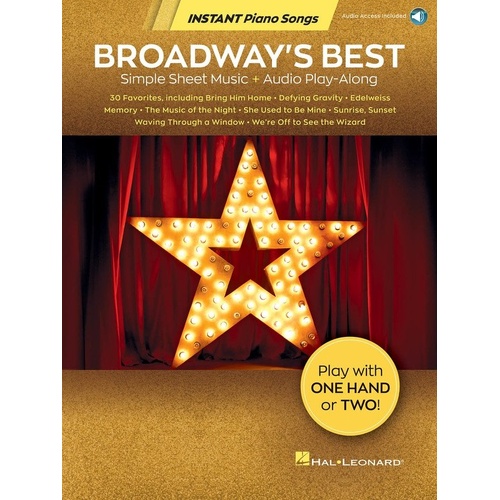 Broadway's Best Instant Piano Songs Book