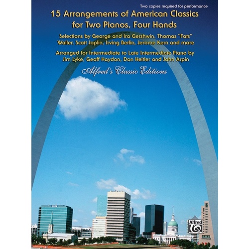 15 American Classics Piano Sheet Music for 2 Pianos 4 Hands