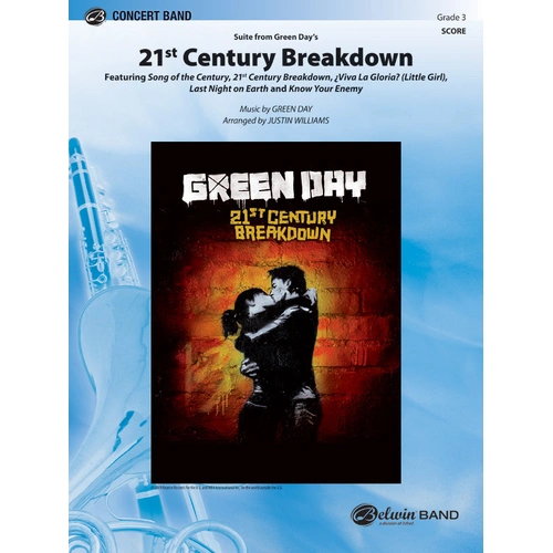 21st Century Breakdown Green Day Concert Band Sheet Music Grade 3