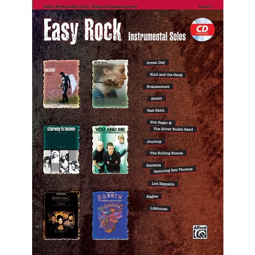 Easy Rock Inst Solos Viola Book/CD