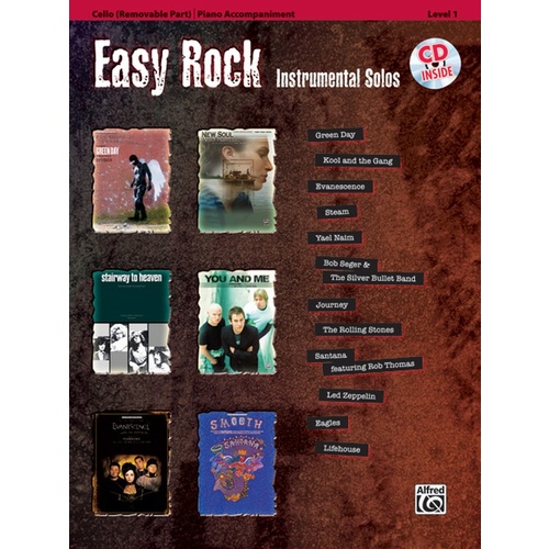Easy Rock Inst Solos Cello Book/CD