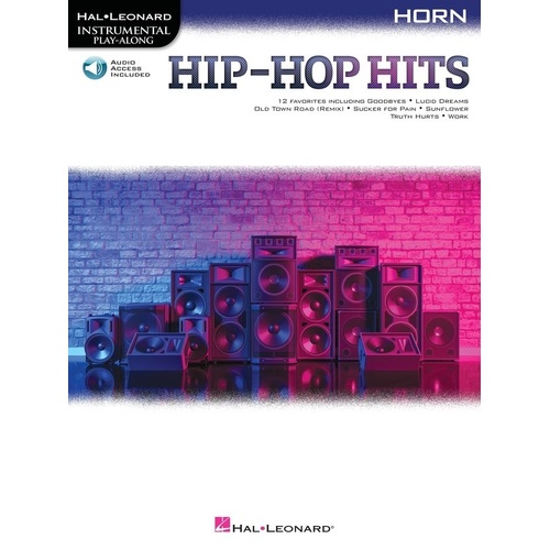Hip-Hop Hits for Horn - Instrumental Play-Along, 24 Pages, Hal Leonard, Includes Audio Tracks for Download/Streaming