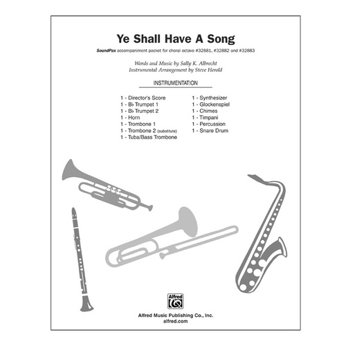 Ye Shall Have a Song S/PAX Choral Sheet Music