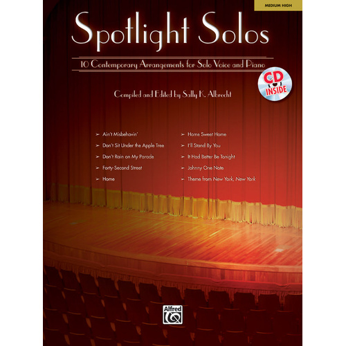 Spotlight Solos Vocal Sheet Music BK/CD Med High
