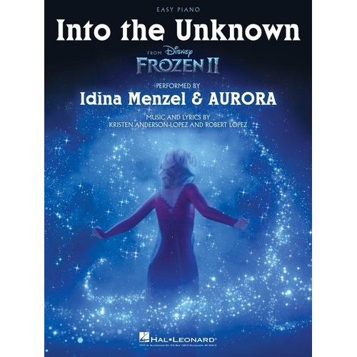 Into the Unknown - Easy Piano Sheet Music with Lyrics by Hal Leonard, 12 Pages