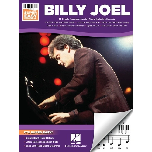 Billy Joel Super Easy Songbook - 22 Hits for Piano & Keyboard, E-Z Play Format, 48 Pages, Hal Leonard