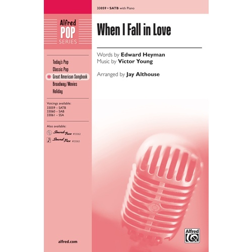 When I Fall in Love SATB Choral Sheet Music