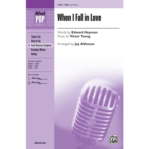 When I Fall in Love SSA Choral Sheet Music