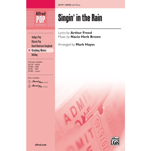 Singin' in the Rain SATB Choral Sheet Music